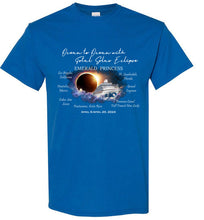 Load image into Gallery viewer, Gildan Short Sleeve T-Shirt The Emerald Princess Ocean to Ocean Total Solar Eclipse Cruise
