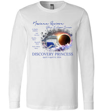 Load image into Gallery viewer, Canvas Long Sleeve T-Shirt Mexican Riviera Solar Eclipse Cruise Dark Font 1
