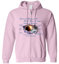 Load image into Gallery viewer, Gildan Zip Hoodie The Emerald Princess Ocean to Ocean Total Solar Eclipse Cruise
