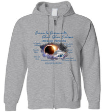 Load image into Gallery viewer, Gildan Zip Hoodie The Emerald Princess Ocean to Ocean Total Solar Eclipse Cruise
