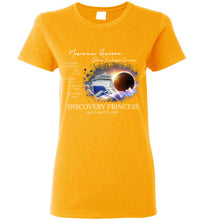 Load image into Gallery viewer, Gildan Ladies Short-Sleeve Mexican Riviera Solar Eclipse Cruise White Font 1
