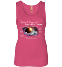 Load image into Gallery viewer, Next Level Women&#39;s Jersey Tank The Emerald Princess Ocean to Ocean Total Solar Eclipse Cruise
