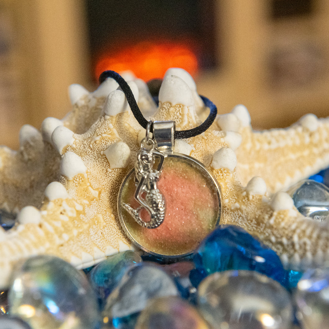 Mermaid Silver Tone Charm Pendant Necklace