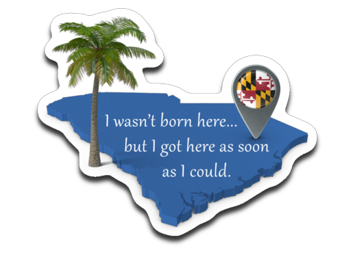 Not Born Here Maryland Decal