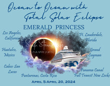 Load image into Gallery viewer, Gildan Ladies Short-Sleeve The Emerald Princess Ocean to Ocean Total Solar Eclipse Cruise
