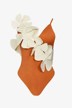 Load image into Gallery viewer, Flower Contrast One-Piece Swimsuit
