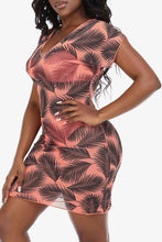 Load image into Gallery viewer, Botanical Print Bikini Set with Swim Dress
