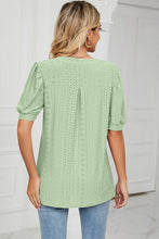 Load image into Gallery viewer, Eyelet Notched Short Sleeve T-Shirt
