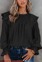 Load image into Gallery viewer, Smocked Flounce Sleeve Blouse
