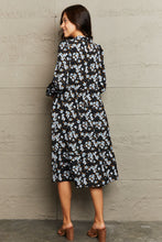 Load image into Gallery viewer, Printed Round Neck Flounce Sleeve Dress
