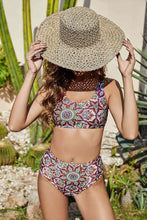 Load image into Gallery viewer, Floral Crisscross Tie Back Bikini Set
