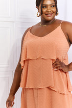 Load image into Gallery viewer, Culture Code By The River Full Size Cascade Ruffle Style Cami Dress in Sherbet
