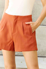 Load image into Gallery viewer, And The Why Every Little Thing Full Size Pleated High Waisted Shorts in Ochre
