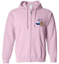 Load image into Gallery viewer, Gildan Zip Hoodie--Carnival Mardi Gras Sailabration Front Only
