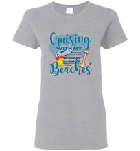 Load image into Gallery viewer, Gildan Ladies Short Sleeve--Cruising with my Beaches
