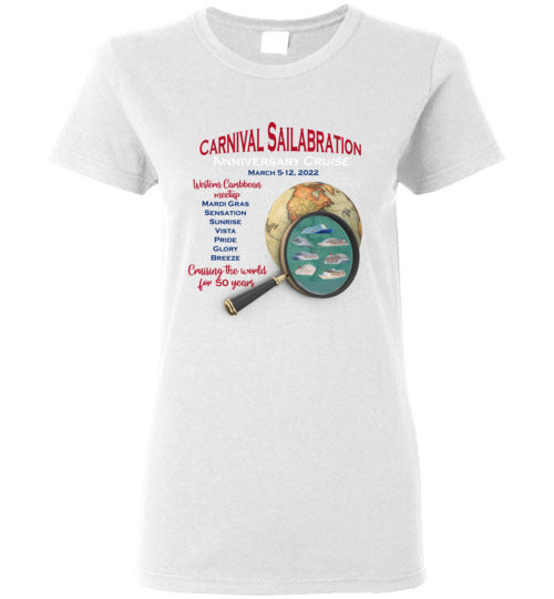 Gildan Ladies Short Sleeve--Carnival Sailabration Anniversary