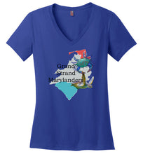 Load image into Gallery viewer, District Made Ladies Perfect Weight V-Neck--Grand Strand Marylanders
