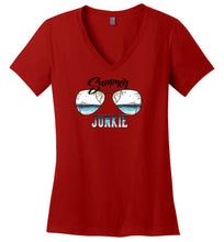 Load image into Gallery viewer, District Made Ladies Perfect Weight V-Neck--Summer Junkie
