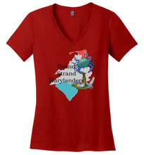 Load image into Gallery viewer, District Made Ladies Perfect Weight V-Neck--Grand Strand Marylanders
