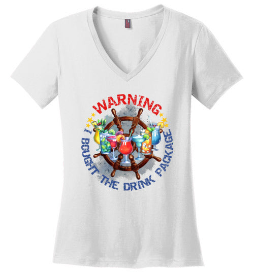 District Made Ladies Perfect Weight V-Neck--Cruise Drink Package
