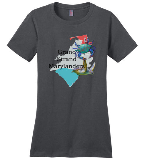 District Made Ladies Perfect Weight Tee--Grand Strand Marylanders