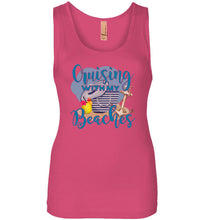 Load image into Gallery viewer, Next Level Womens Jersey Tank Shirt--Cruising with my Beaches
