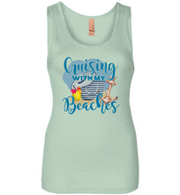 Load image into Gallery viewer, Next Level Womens Jersey Tank Shirt--Cruising with my Beaches
