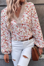 Load image into Gallery viewer, Printed V-Neck Long Sleeve Blouse
