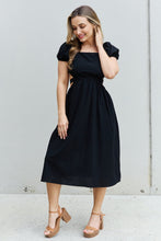 Load image into Gallery viewer, HYFVE Keep It Cute Puff Sleeve Cutout Midi Dress

