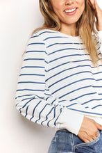 Load image into Gallery viewer, Double Take Striped Long Sleeve Round Neck Top

