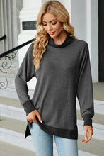 Load image into Gallery viewer, Slit Mock Neck Long Sleeve T-Shirt
