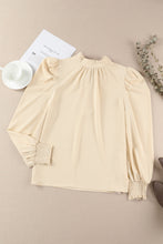 Load image into Gallery viewer, Mock Neck Puff Sleeve Blouse
