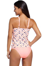 Load image into Gallery viewer, Printed Spaghetti Strap Scoop Neck Tankini Set
