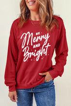 Load image into Gallery viewer, BE MERRY AND BRIGHT Round Neck Sweatshirt
