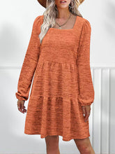 Load image into Gallery viewer, Square Neck Long Sleeve Dress
