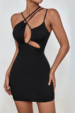 Load image into Gallery viewer, Cutout Asymmetrical Neck Ribbed Dress
