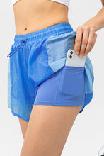 Load image into Gallery viewer, Color Block Drawstring Active Shorts
