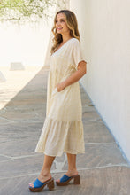 Load image into Gallery viewer, HEYSON Spring Baby Full Size Kimono Sleeve Midi Dress in Cream
