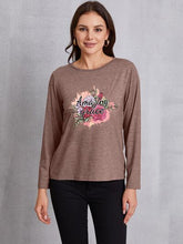 Load image into Gallery viewer, AMAZING GRACE Round Neck Long Sleeve T-Shirt
