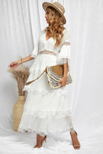 Load image into Gallery viewer, V-Neck Spliced Lace Maxi Dress
