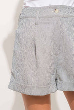 Load image into Gallery viewer, And The Why Pin Striped High Waist Rolled Shorts
