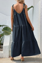 Load image into Gallery viewer, Tie-Shoulder Tiered Maxi Dress
