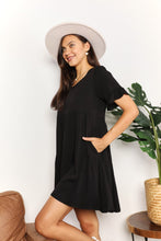 Load image into Gallery viewer, Double Take V-Neck Flounce Sleeve Tiered Dress
