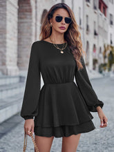 Load image into Gallery viewer, Round Neck Layered Mini Dress
