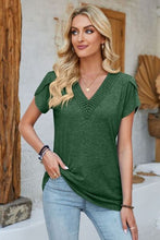 Load image into Gallery viewer, V-Neck Petal Sleeve T-Shirt
