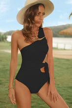 Load image into Gallery viewer, Cutout Tied One Shoulder Swimwear
