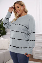 Load image into Gallery viewer, Plus Size Round Neck Dropped Shoulder Sweatshirt
