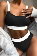 Load image into Gallery viewer, Color Block Scoop Neck Bikini Set
