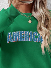 Load image into Gallery viewer, AMERICA Round Neck Dropped Shoulder Sweatshirt
