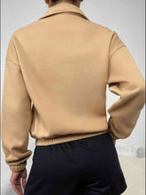 Load image into Gallery viewer, Half-Zip Dropped Shoulder Sweatshirt
